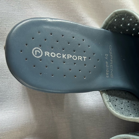 Adidas Rockport Blue Leather Clogs Adiprene Comfort Vintage Style Women’s 8 - Picture 6 of 9